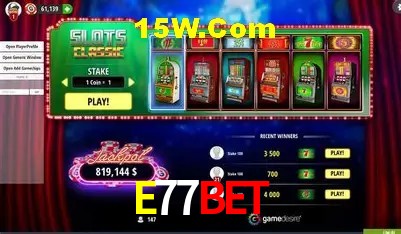 Diretório de Jogos E77Bet